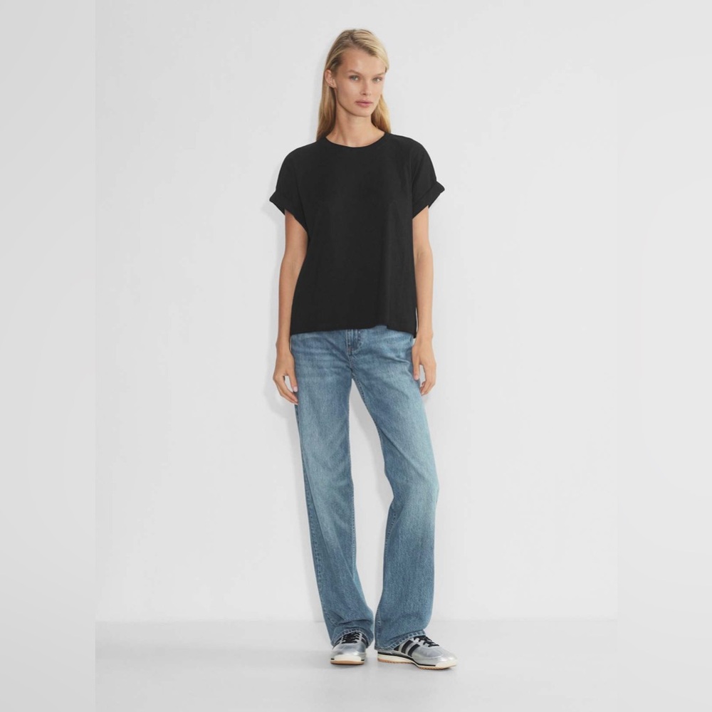 TNA 100% Cotton Black Short Sleeve Tee